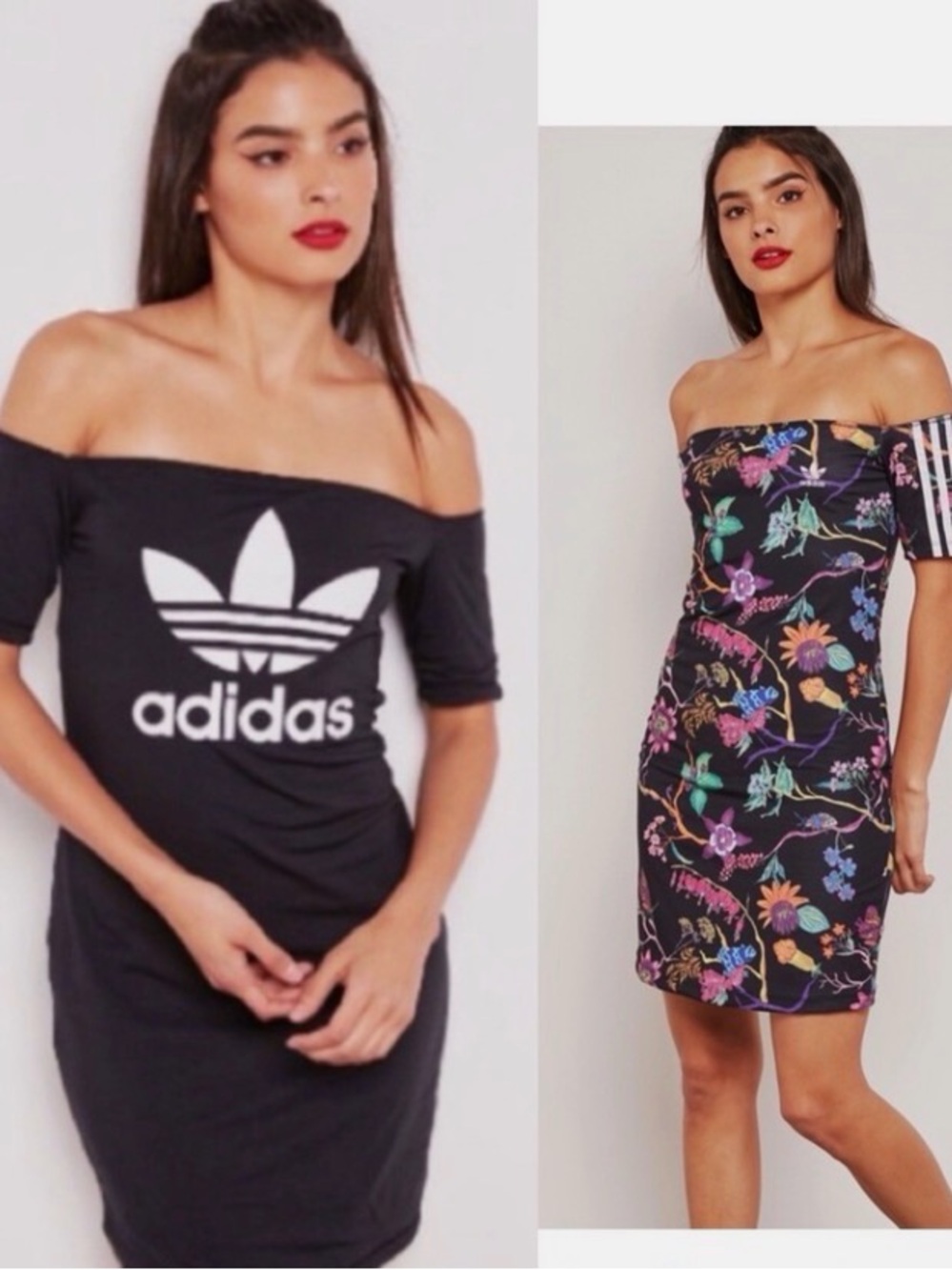 Adidas Originals "The Poisonous Garden" Reversible Off-Shoulder Dress
